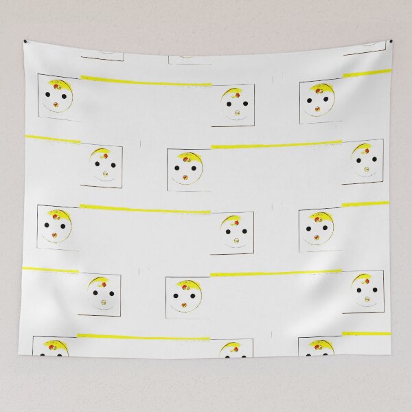 Item preview, yellow power sockets faces abstraction designed and sold by bartekg3.