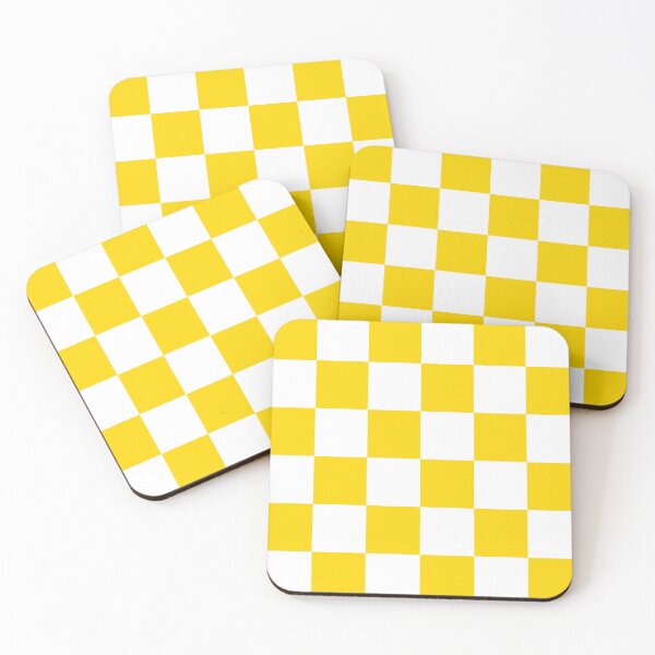 Item preview, Large Checkered - White and Gold Yellow designed and sold by JustPatterns2.