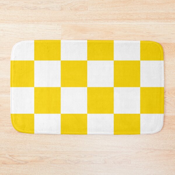 Item preview, Large Checkered - White and Gold Yellow designed and sold by JustPatterns2.