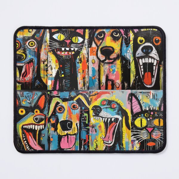 Item preview, Dogs And Cats Art Brut Collage designed and sold by sheprint.