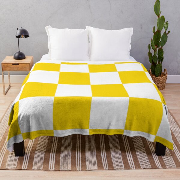 Item preview, Large Checkered - White and Gold Yellow designed and sold by JustPatterns2.