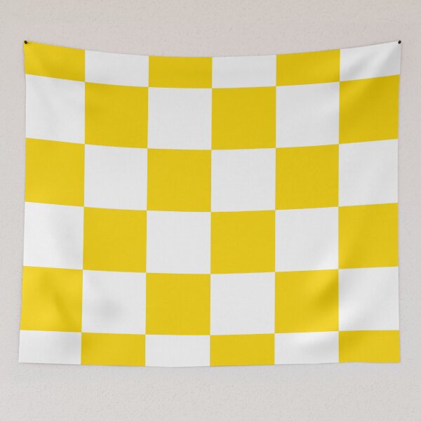 Item preview, Large Checkered - White and Gold Yellow designed and sold by JustPatterns2.