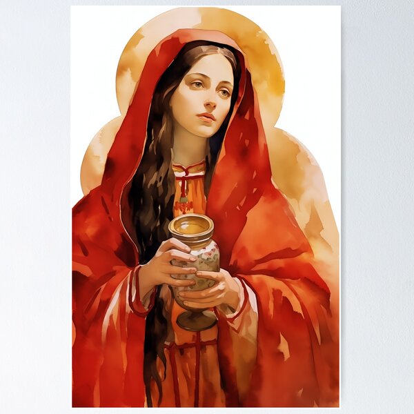 Item preview, Saint Mary Magdalene Painting - Christian Art designed and sold by AdamesArtStudio.