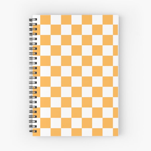 Item preview, Checkered - White and Pastel Orange designed and sold by JustPatterns2.