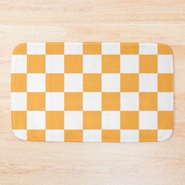 Item preview, Checkered - White and Pastel Orange designed and sold by JustPatterns2.
