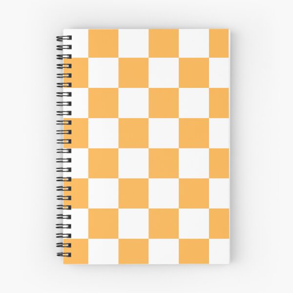 Item preview, Large Checkered - White and Pastel Orange designed and sold by JustPatterns2.