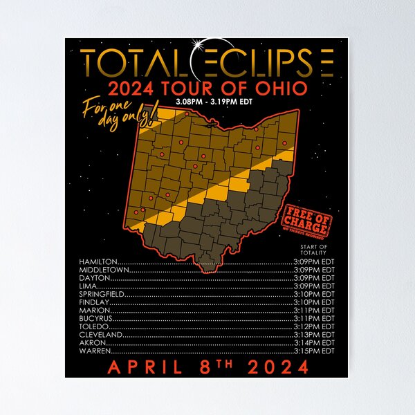 Item preview, Total Solar Eclipse 2024 Tour of Ohio designed and sold by Nerd Shizzle.