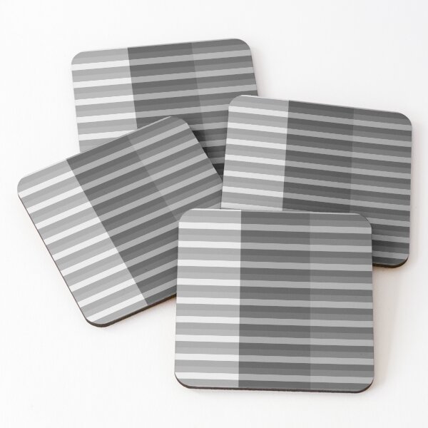 Item preview, Horizontal Line Pattern In Monotone Grey designed and sold by taiche.