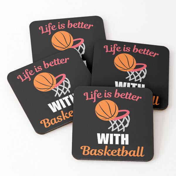 Artikelvorschau, Das Leben ist besser mit Basketball, lustigem Zitat oder Spruch für Leute, die Basketballsport lieben und mögen entworfen und verkauft von NBSStore.