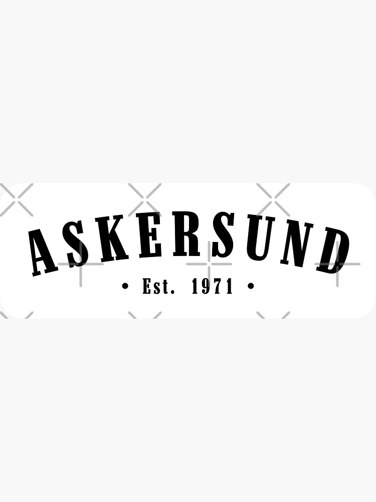 Thumbnail 3 of 3, Sticker, Askersund Örebro County Sweden Est. 1971 Black Letter Sverige designed and sold by establishedwear.