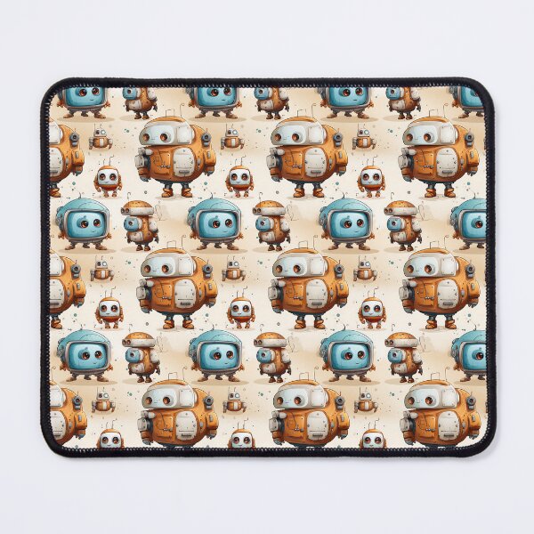 Item preview, Cute Robots Cartoon Style Seamless Pattern designed and sold by DrPhatPhaw.