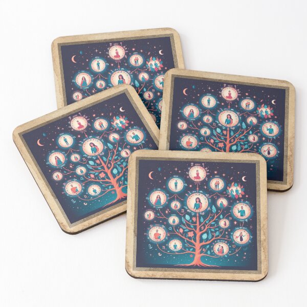 Item preview, Astrology Art, Family Tree for Astrology Lovers designed and sold by CulturalCurios.