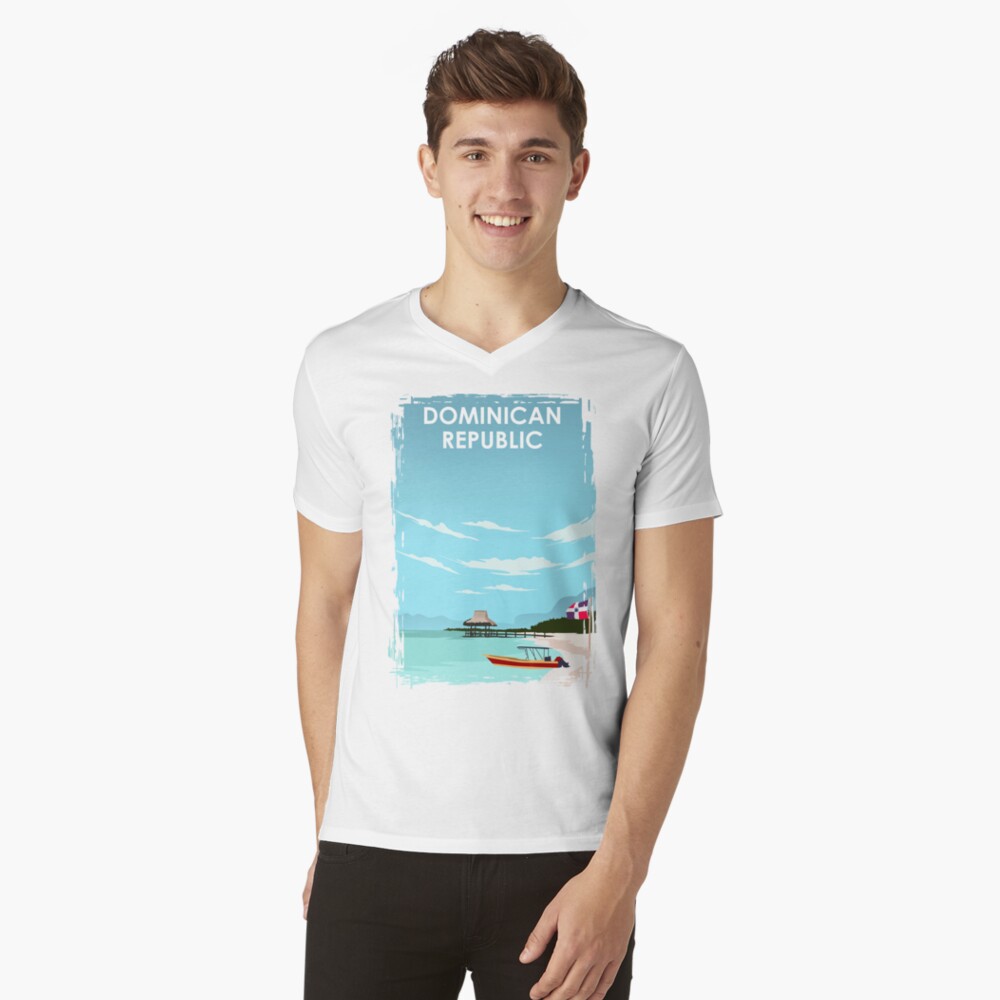 Vista previa del artículo con la obra «Camiseta de cuello en V», diseñado y vendido por jornvanhezik.