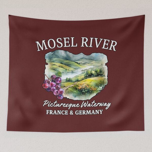 Item preview, Mosel River Picturesque Waterway designed and sold by Newsomnetory.