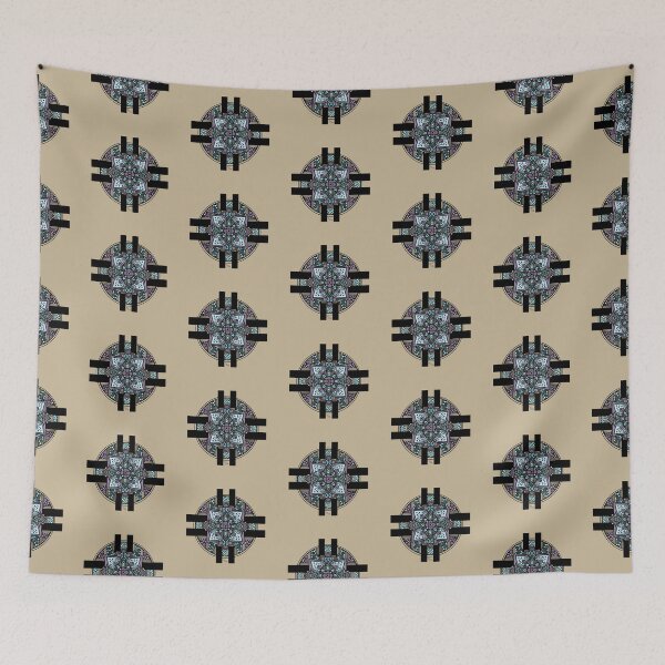 Item preview, Floral Mandala in Lavender, Sky Blue and Tan designed and sold by Free-Spirit-Meg.