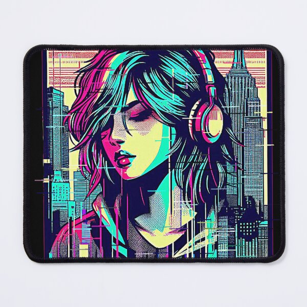 Item preview, "Neon Glitch Goddess: Unleash Your Futuristic Style!" designed and sold by Cocodino ⭐⭐⭐⭐⭐.