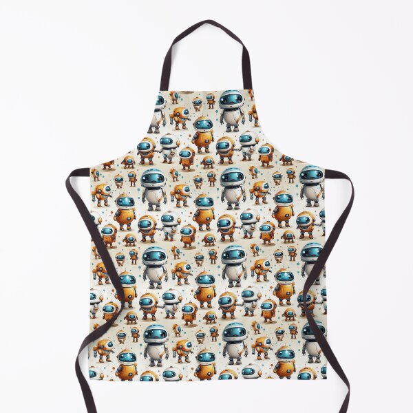 Item preview, Cute Robots Cartoon Style Seamless Pattern designed and sold by DrPhatPhaw.