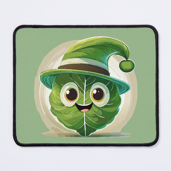 Item preview, Sassy Little Lassie, Green with leaf eyes and a hat designed and sold by Firas Aljazzar.