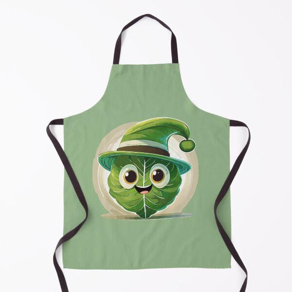 Item preview, Sassy Little Lassie, Green with leaf eyes and a hat designed and sold by Firas Aljazzar.