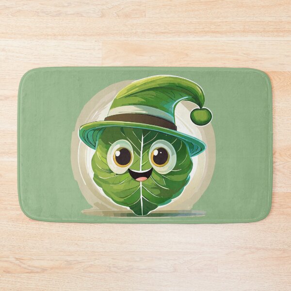 Item preview, Sassy Little Lassie, Green with leaf eyes and a hat designed and sold by Firas Aljazzar.
