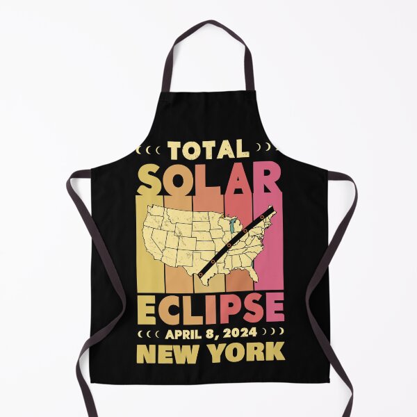 Item preview, New York Total Solar Eclipse with MAP - in Sun Hues 2024 April 8 designed and sold by EmeraldeaArt.