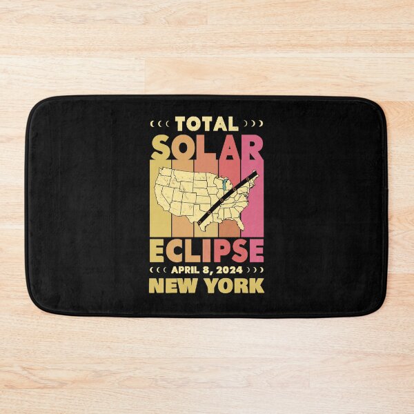 Item preview, New York Total Solar Eclipse with MAP - in Sun Hues 2024 April 8 designed and sold by EmeraldeaArt.