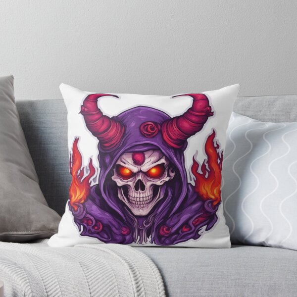 Item preview, Horned Skull with Purple Burning Hood designed and sold by MrDarkRealm.