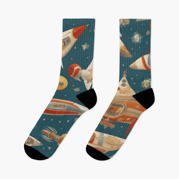 Item preview, Spaceships painted in vintage style designed and sold by Working-Woman.