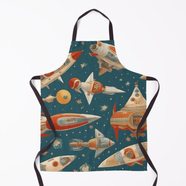 Item preview, Spaceships painted in vintage style designed and sold by Working-Woman.