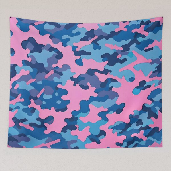 Item preview, Pink Blue Camouflage Pattern designed and sold by TheArtOfPat.