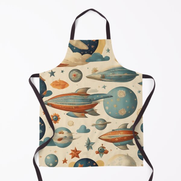 Item preview, Spaceships painted in vintage style designed and sold by Working-Woman.