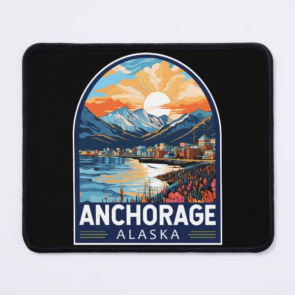 Item preview, Anchorage Alaska Travel Art Emblem designed and sold by KrisSidDesigns.