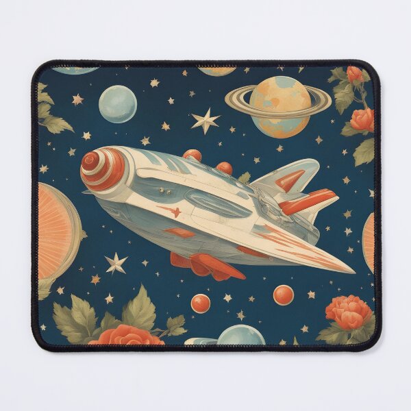 Item preview, Spaceships painted in vintage style designed and sold by Working-Woman.