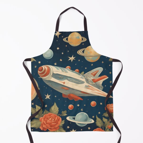 Item preview, Spaceships painted in vintage style designed and sold by Working-Woman.