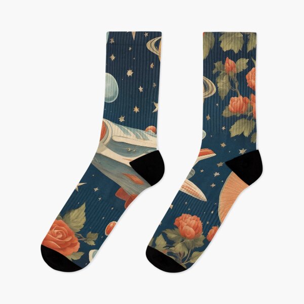 Item preview, Spaceships painted in vintage style designed and sold by Working-Woman.