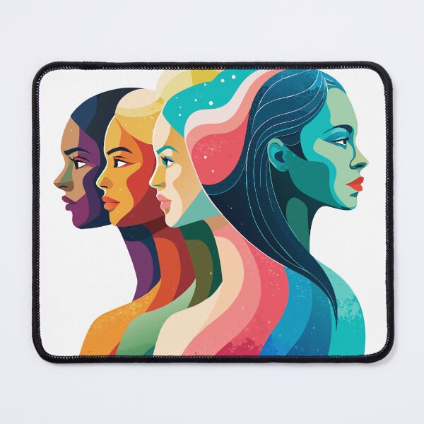 Item preview, Unity in Diversity: Embracing Multiculturalism in a Colorful Illustration of Women's Profiles designed and sold by Rosa Elena Albornoz Mendez.