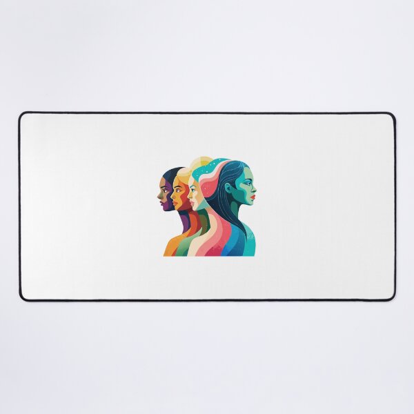 Item preview, Unity in Diversity: Embracing Multiculturalism in a Colorful Illustration of Women's Profiles designed and sold by Rosa Elena Albornoz Mendez.