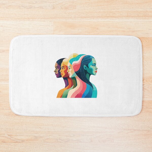 Item preview, Unity in Diversity: Embracing Multiculturalism in a Colorful Illustration of Women's Profiles designed and sold by Rosa Elena Albornoz Mendez.