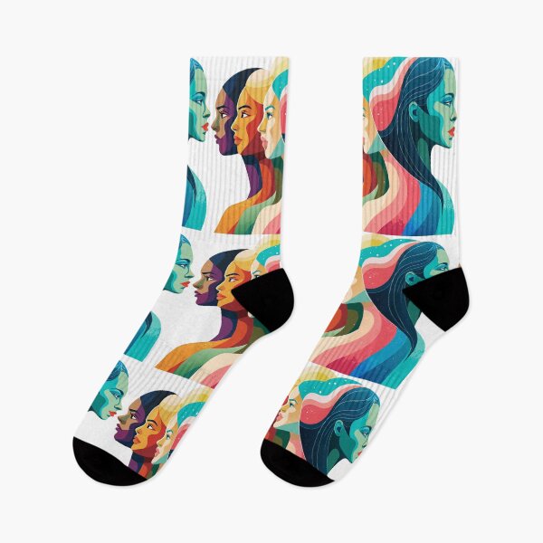 Item preview, Unity in Diversity: Embracing Multiculturalism in a Colorful Illustration of Women's Profiles designed and sold by Rosa Elena Albornoz Mendez.