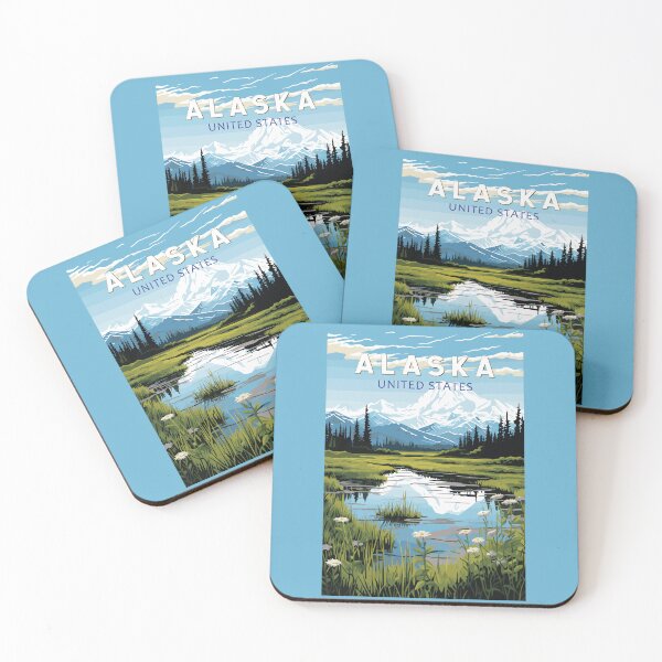 Item preview, Alaska Travel Art Vintage designed and sold by KrisSidDesigns.