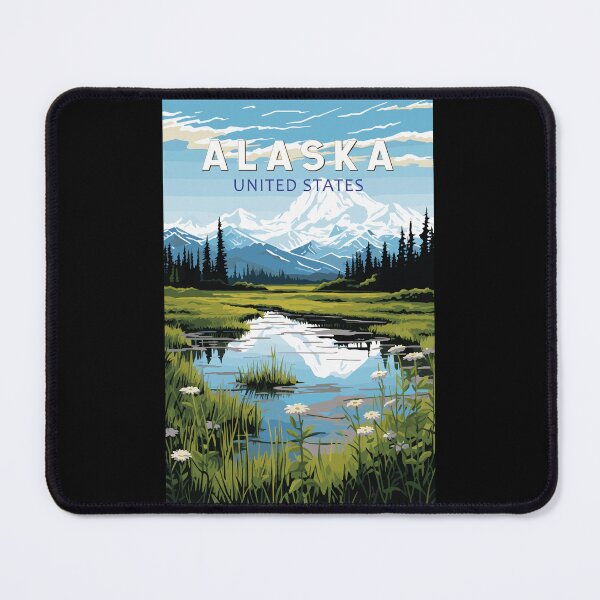 Item preview, Alaska Travel Art Vintage designed and sold by KrisSidDesigns.