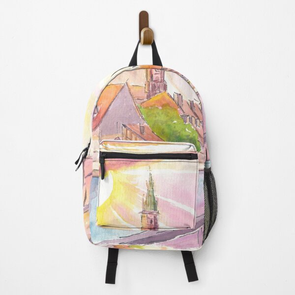 Item preview, Landshut Bavaria Watercolor Scene of Cityview with Isar River designed and sold by artshop77.