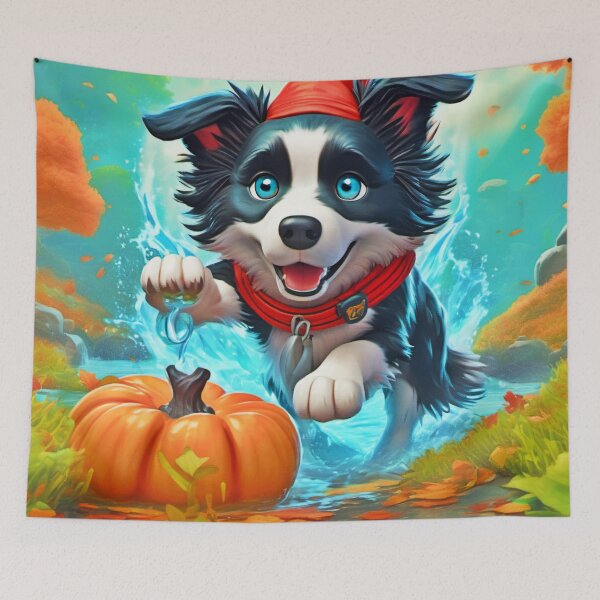 Item preview, Chibi Border Ninja Dog: Epic Art designed and sold by Health And Fitness Posts e-Store.
