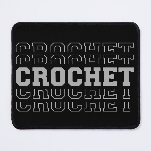 Item preview, Crochet Stacked Vintage Repeating Text Grey designed and sold by Lelijo.