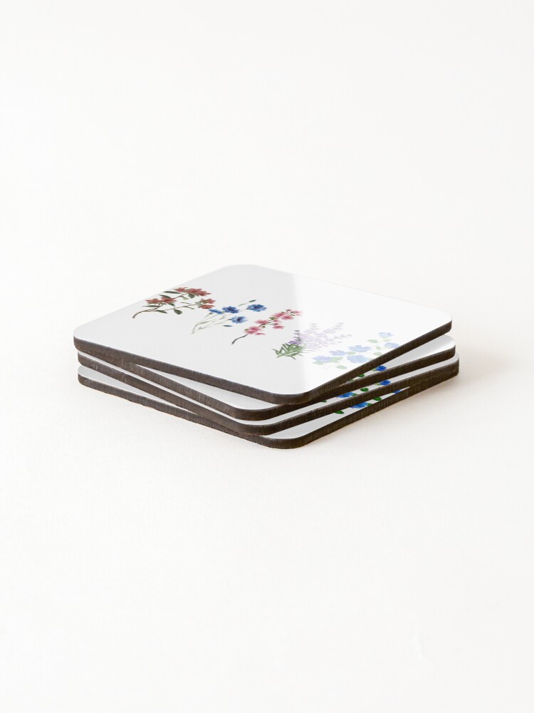 Thumbnail 4 of 5, Coasters (Set of 4), Colorful Spring Flowers designed and sold by LemonFun.