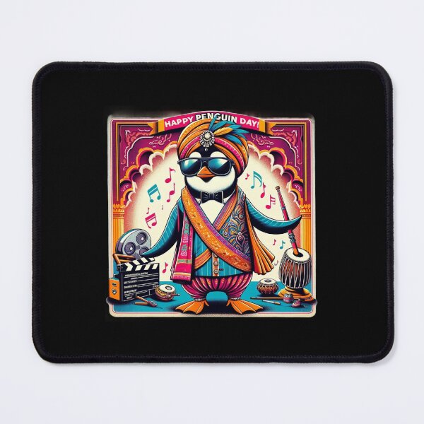 Item preview, Bollywood Retro Penguin Day Celebration designed and sold by BlueGoldArt.