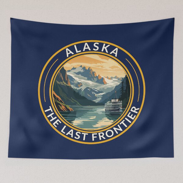 Item preview, Alaska Travel Art Badge designed and sold by KrisSidDesigns.