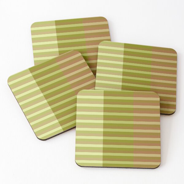 Item preview, Horizontal Line Pattern In Pale Sage Green, Green and Light Brown designed and sold by taiche.