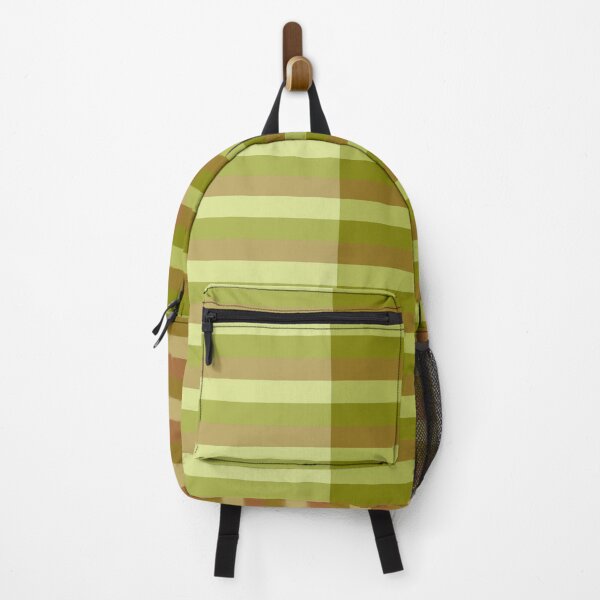 Item preview, Horizontal Line Pattern In Pale Sage Green, Green and Light Brown designed and sold by taiche.