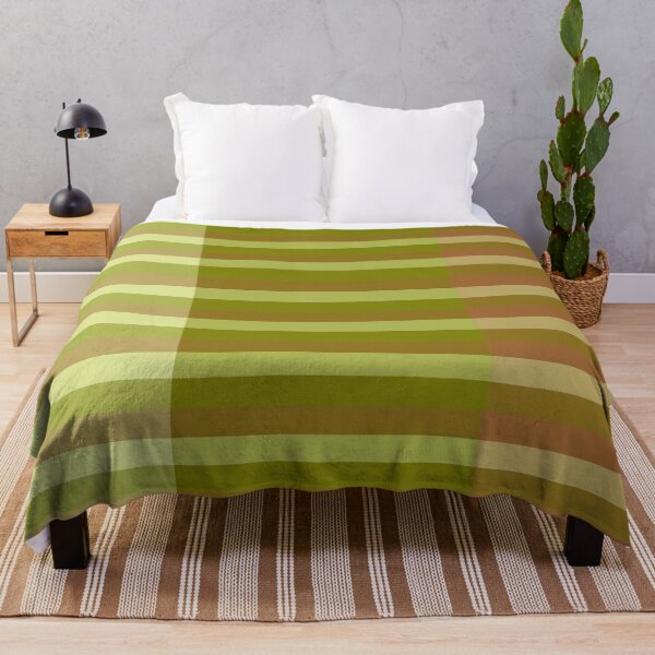Item preview, Horizontal Line Pattern In Pale Sage Green, Green and Light Brown designed and sold by taiche.